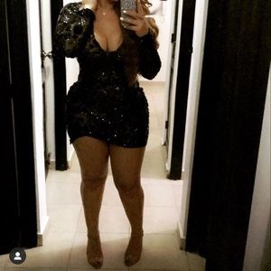 Black sparkly Custom made Dress